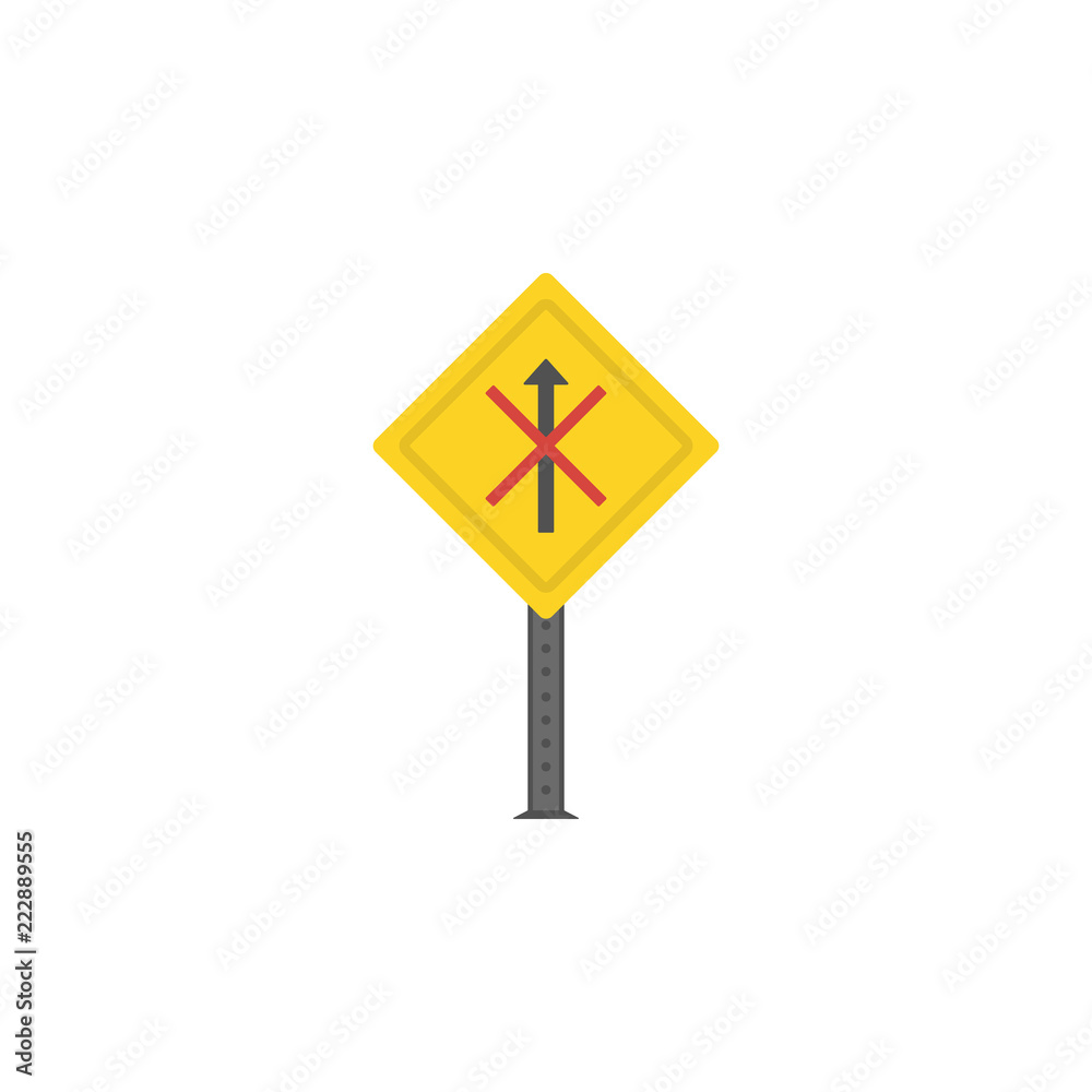 No straight colored icon. Element of road signs and junctions icon for mobile concept and web apps. Colored No straight can be used for web and mobile No straight colored icon. Element of road signs and junctions icon for mobile concept and web apps. Colored No straight can be used for web and mobile