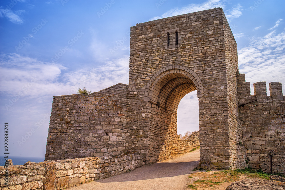 Gate on the entrance of medieval Kaliakra fortress, northern Black Sea coast