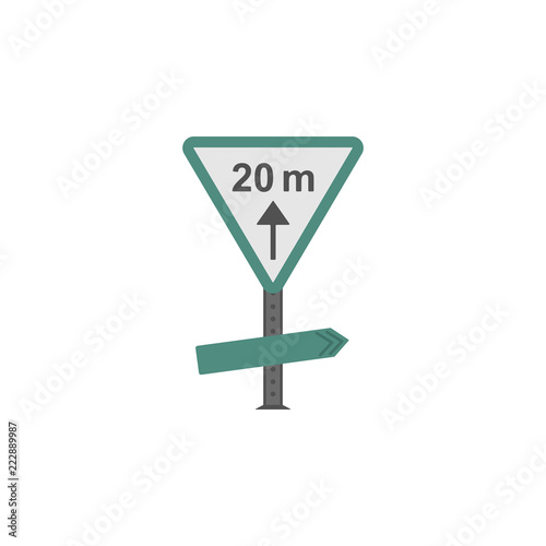 20 m minimum distance colored icon. Element of road signs and junctions icon for mobile concept and web apps. Colored 20 m minimum distance can be used for web and mobile
