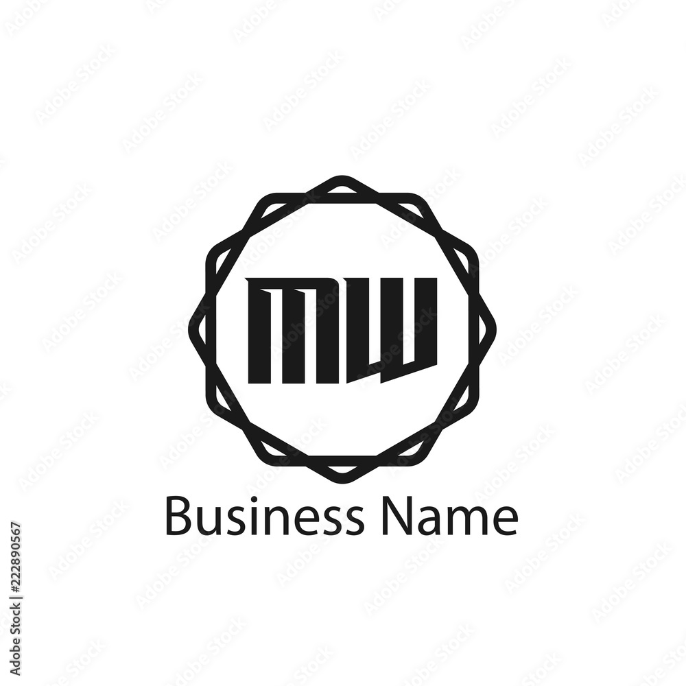 Initial Letter MW Logo Template Design Initial Letter MW Logo Template Design