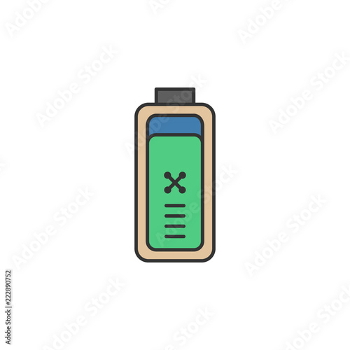 Drone battery colored icon. Element of Virtual reality icon for mobile concept and web apps. Color Drone battery icon can be used for web and mobile