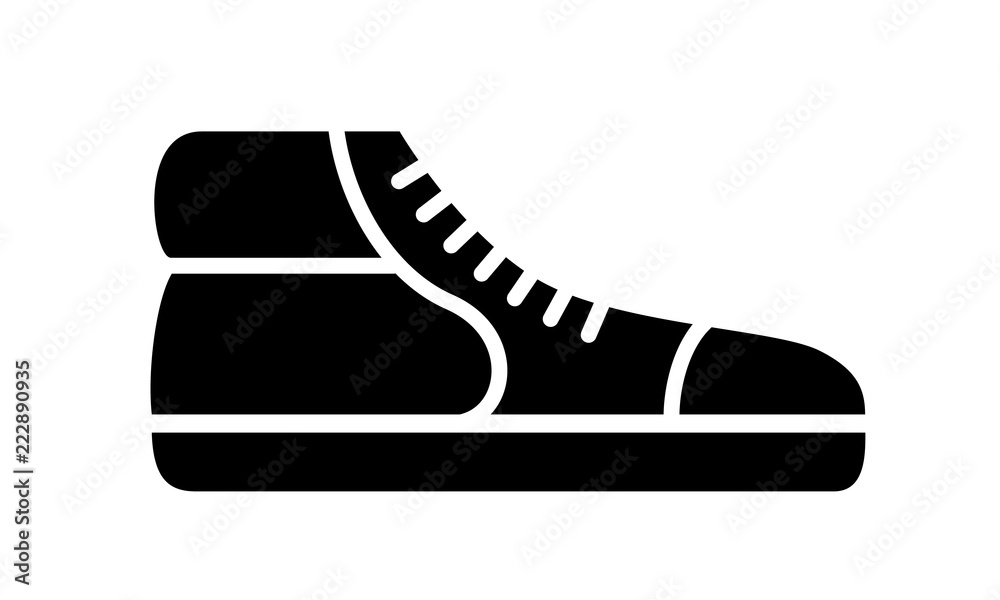 Running shoes icon fitness. Simple style sneaker. Running shoes icon fitness. Simple style sneaker.