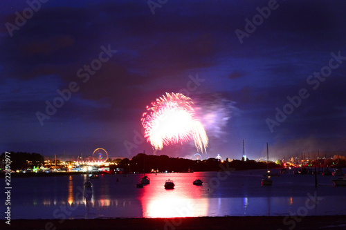 Fireworks at the Isle of Wight Music Festival