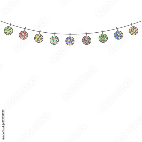 Christmas lights for poster colored icon. Element of Christmas holiday colored icon. Premium quality graphic design icon. Signs and symbols collection icon for websites, web design