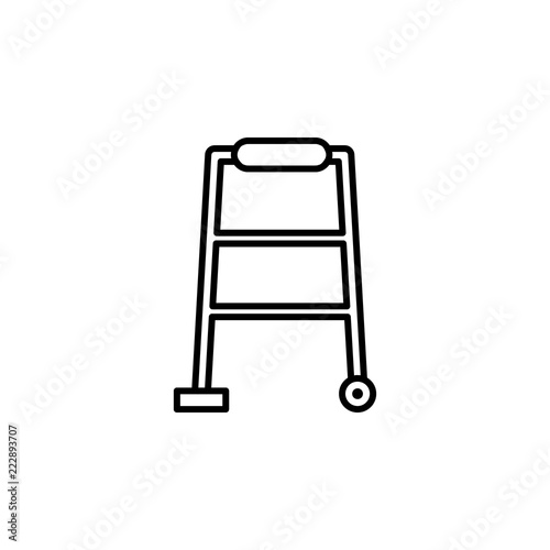 Walker icon. Element of medicine physiotherapy of legs icon for mobile concept and web apps. Thin line Walker icon can be used for web and mobile