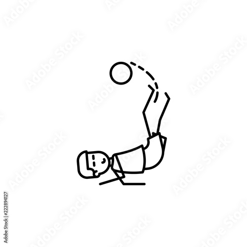 kick kicker icon. Element of soccer player icon for mobile concept and web apps. Thin line kick kicker icon can be used for web and mobile
