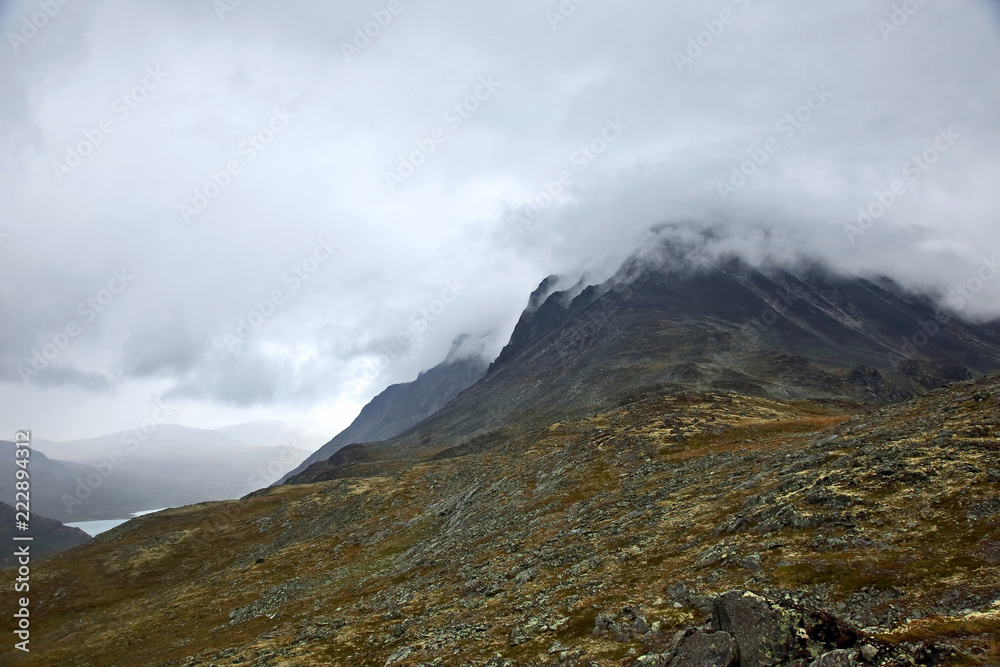 Mountainous terrain in Norway. Jotunheimen National Park