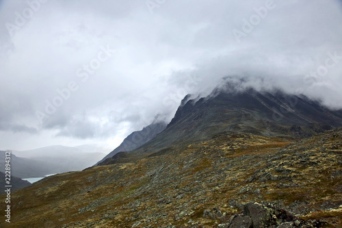 Mountainous terrain in Norway. Jotunheimen National Park