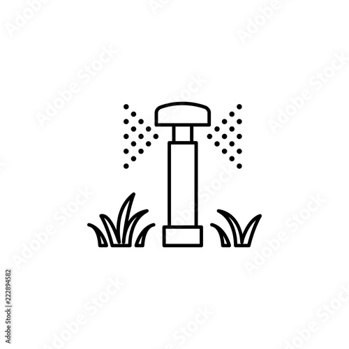 lawn watering icon. Element of drip watering icon for mobile concept and web apps. Thin line lawn watering icon can be used for web and mobile