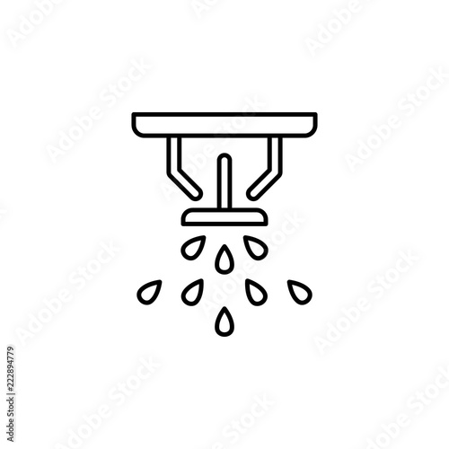 fire sprinkler icon. Element of drip watering icon for mobile concept and web apps. Thin line fire sprinkler icon can be used for web and mobile