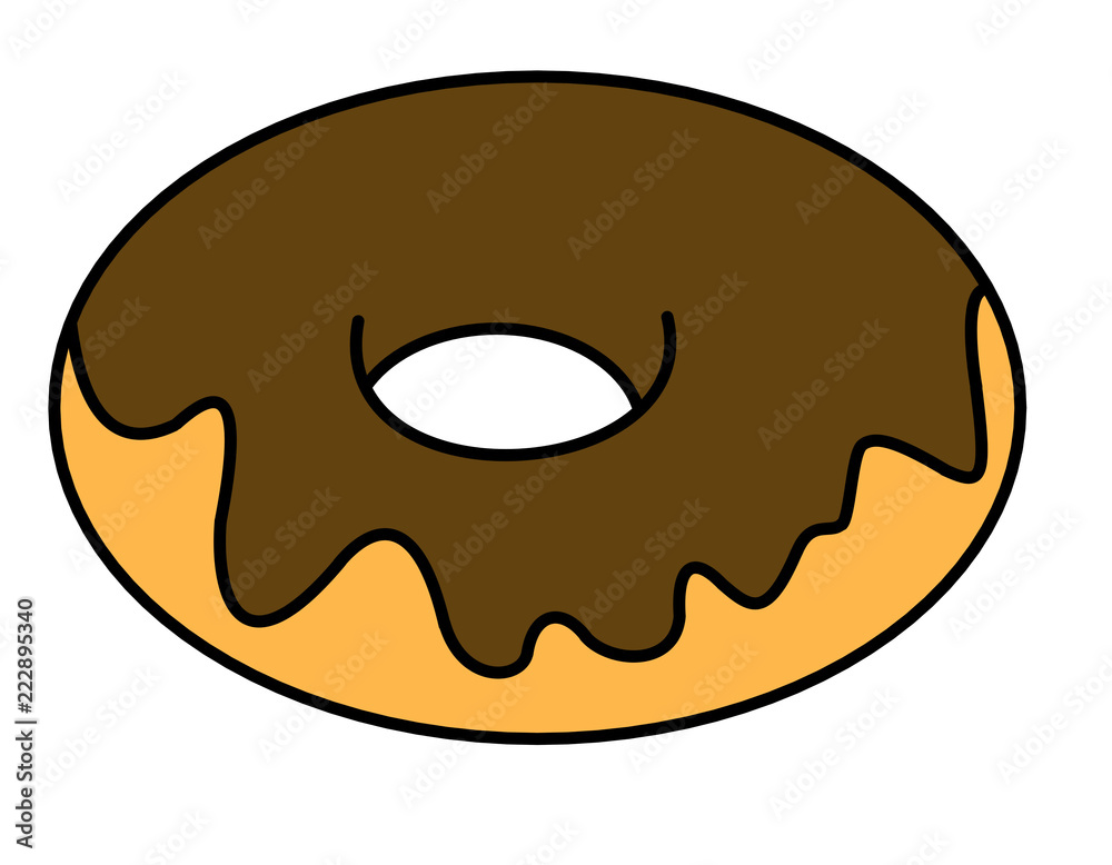 チョコドーナツ 色 Stock イラスト Adobe Stock