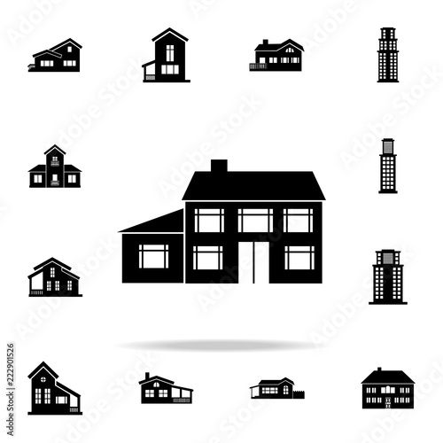 house with an extension  icon. house icons universal set for web and mobile