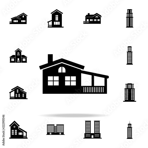 house with veranda  icon. house icons universal set for web and mobile