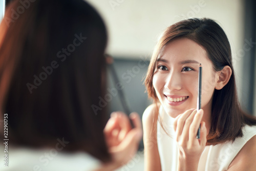 Young beauty makeup photo