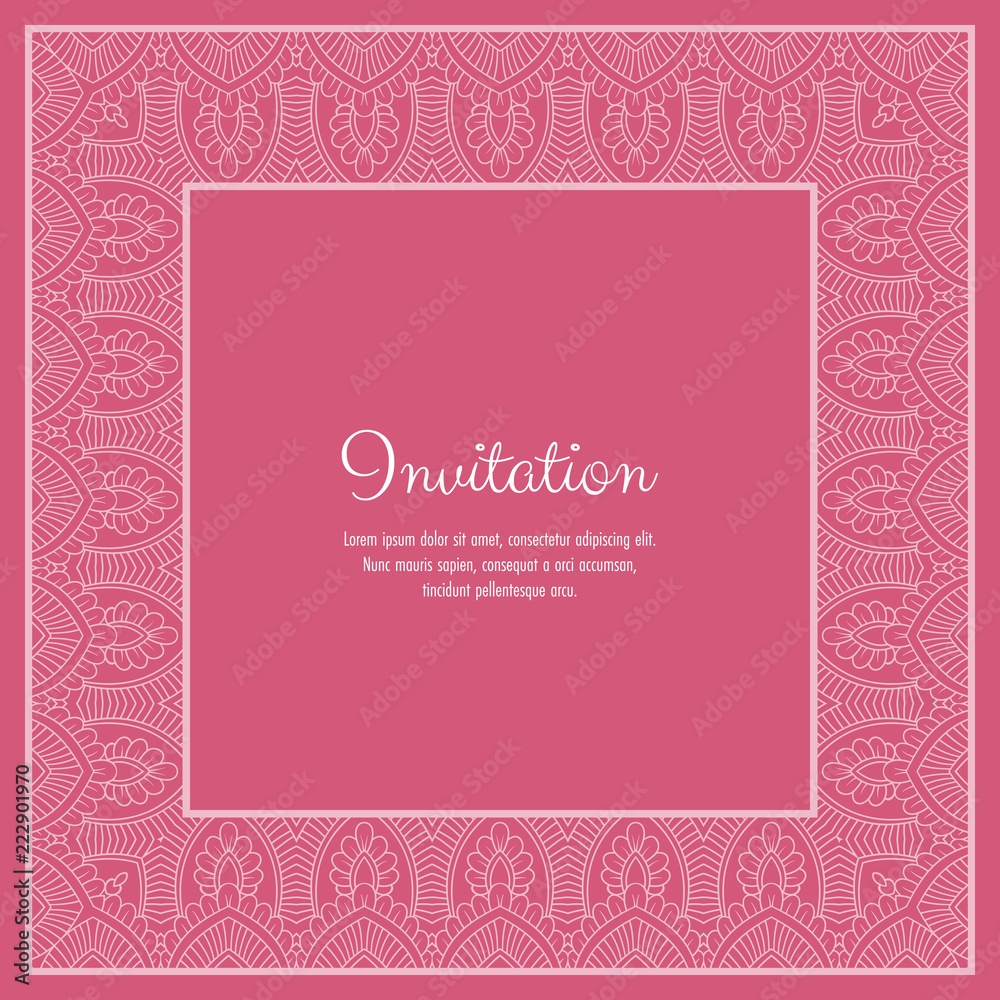 Abstract ornamental lace frame for greeting card or invitation Abstract ornamental lace frame for greeting card or invitation