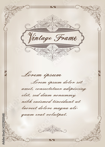 decorative frame in vintage style