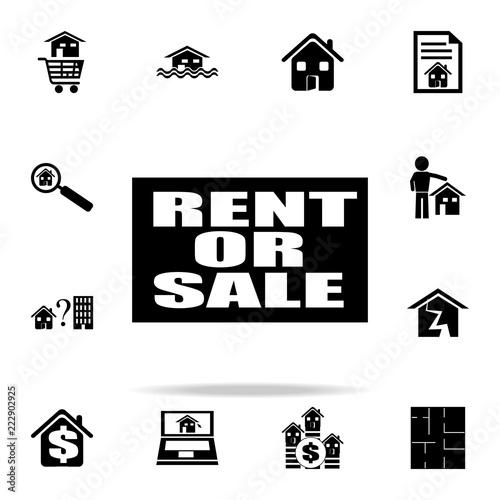 signboard sale and letting icon. Real estate icons universal set for web and mobile