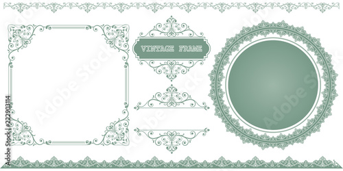 set of decorative frame in vintage style