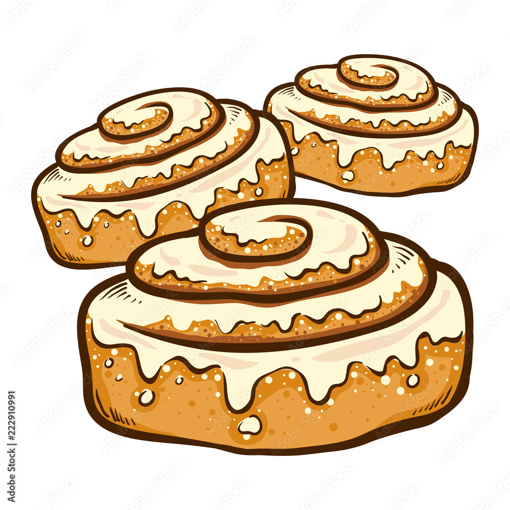 Hand Drawn Cinnamon Rolls Hand Drawn Cinnamon Rolls