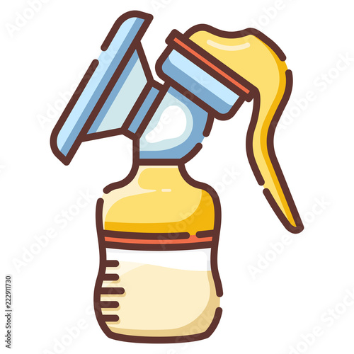 Breast pump LineColor illustration