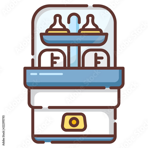 Steam sterilizer LineColor illustration