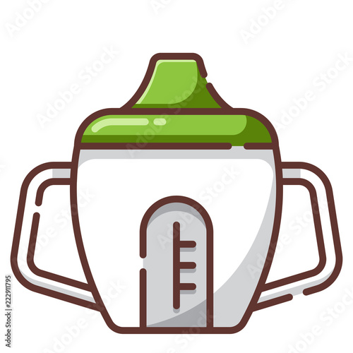 Sippy cup LineColor illustration