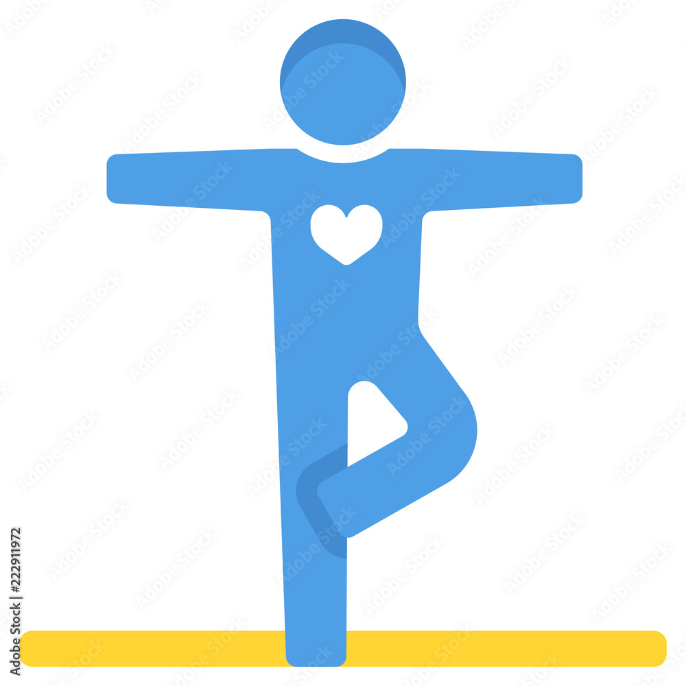 Yoga workout flat illustration Yoga workout flat illustration