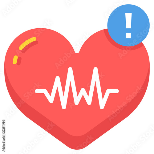 High heart rate flat illustration