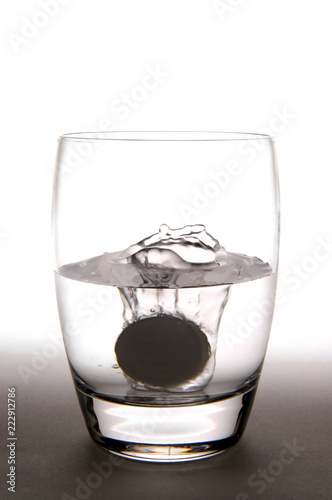 Glass with alka seltzer