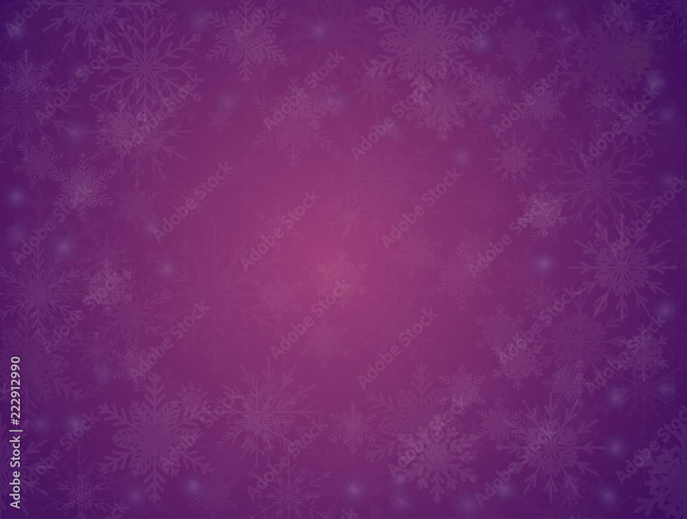 Purple Banner with Snowflakes Christmas, New Year. Purple Banner with Snowflakes Christmas, New Year.