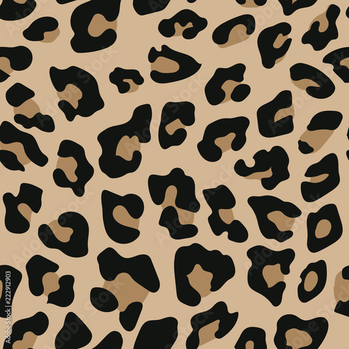 Leopard seamless pattern. Animal print. Vector background.