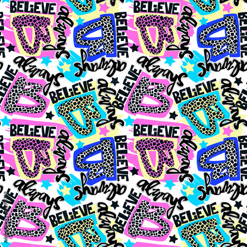 Always Believe in your dreams hand drawn inspirational lettering.