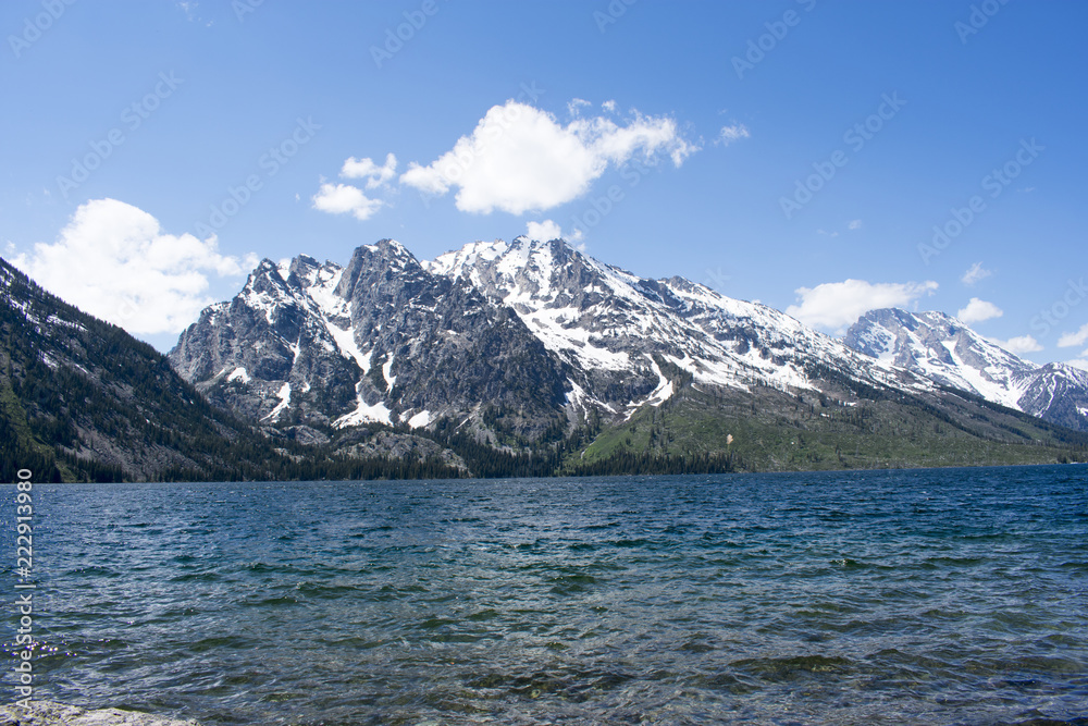 Jenny lake and a mountain