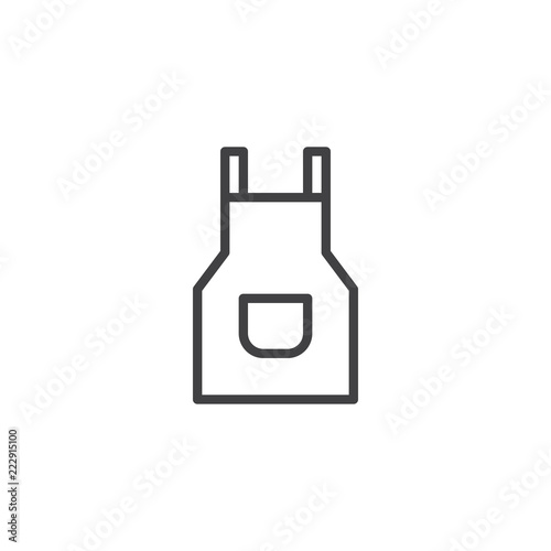 Apron outline icon. linear style sign for mobile concept and web design. Gardening apron simple line vector icon. Symbol, logo illustration. Pixel perfect vector graphics