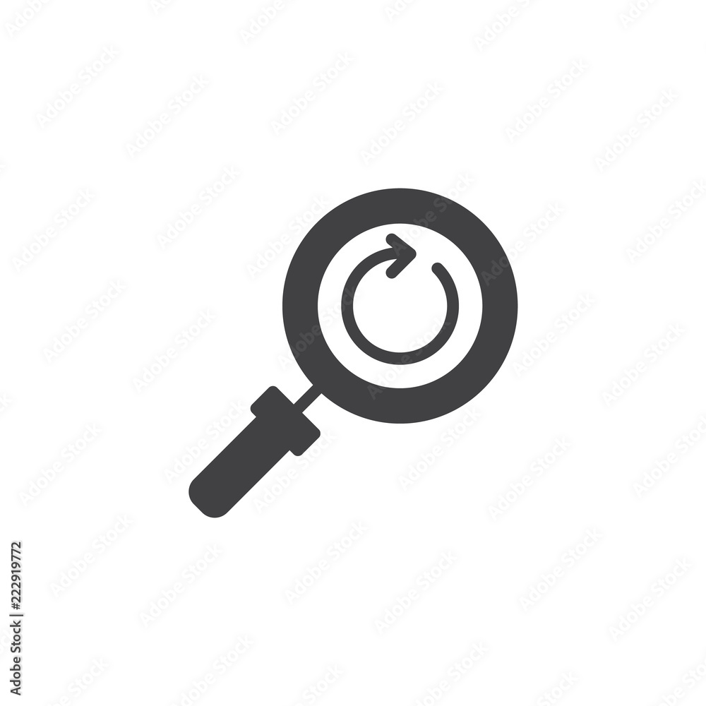 Refresh search vector icon. filled flat sign for mobile concept and web design. magnifying glass and reload arrow simple solid icon. Symbol, logo illustration. Pixel perfect vector graphics Refresh search vector icon. filled flat sign for mobile concept and web design. magnifying glass and reload arrow simple solid icon. Symbol, logo illustration. Pixel perfect vector graphics