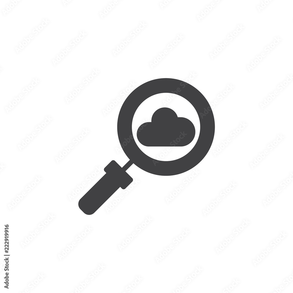 Cloud search vector icon. filled flat sign for mobile concept and web design. magnifying glass with cloud simple solid icon. Symbol, logo illustration. Pixel perfect vector graphics Cloud search vector icon. filled flat sign for mobile concept and web design. magnifying glass with cloud simple solid icon. Symbol, logo illustration. Pixel perfect vector graphics