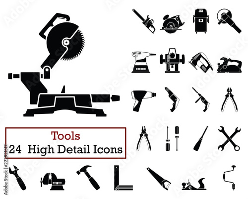 Set of 24  Tools Icons