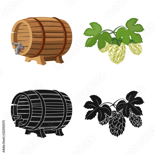 Isolated object of pub and bar symbol. Collection of pub and interior vector icon for stock.