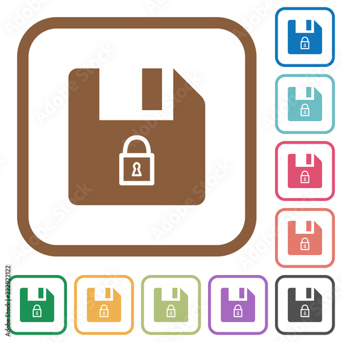 Lock file simple icons