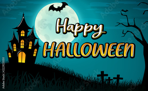 Vector happy halloween background design