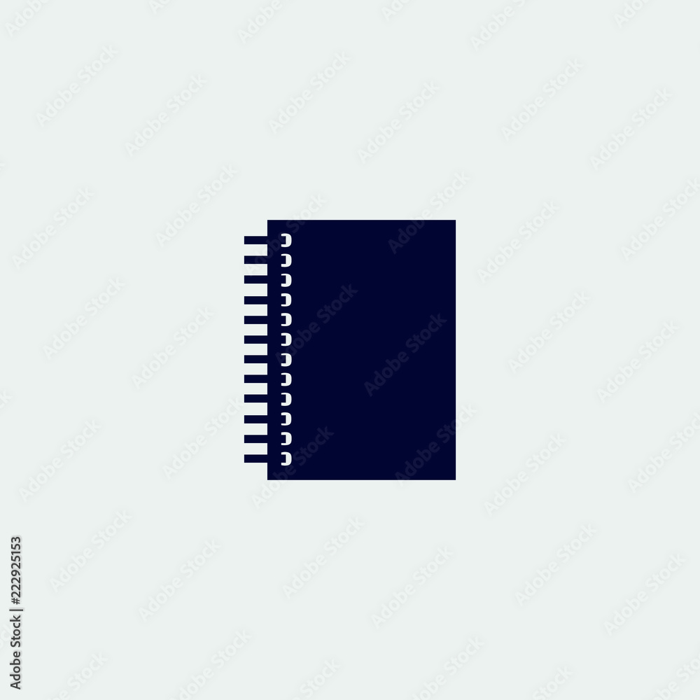 notebook icon, vector illustration