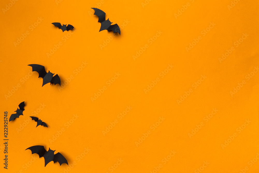 halloween and decoration concept - paper bats flying halloween and decoration concept - paper bats flying