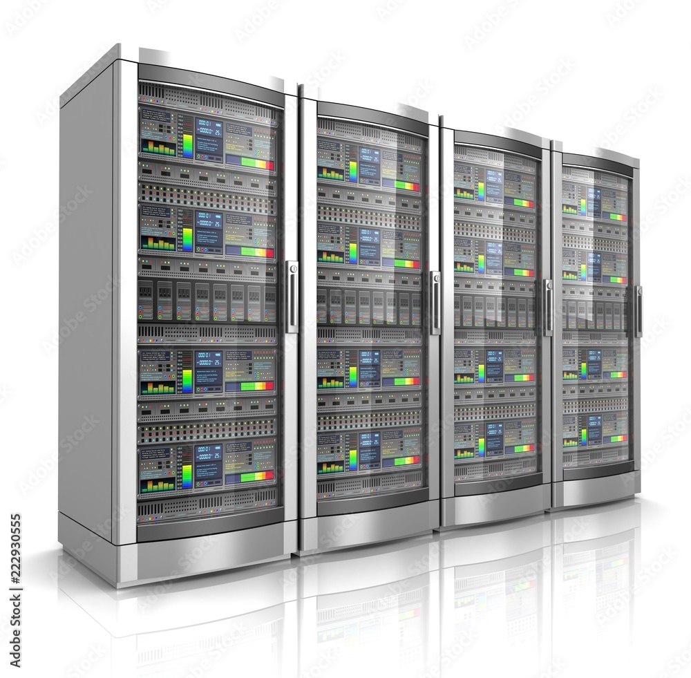 network workstation servers 3d illustration network workstation servers 3d illustration