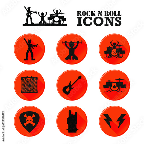 Rock and Roll Icon Set