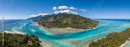 Photos Moorea island french polynesia lagoon aerial view