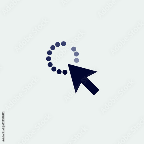 cursor icon, vector illustration. flat icon