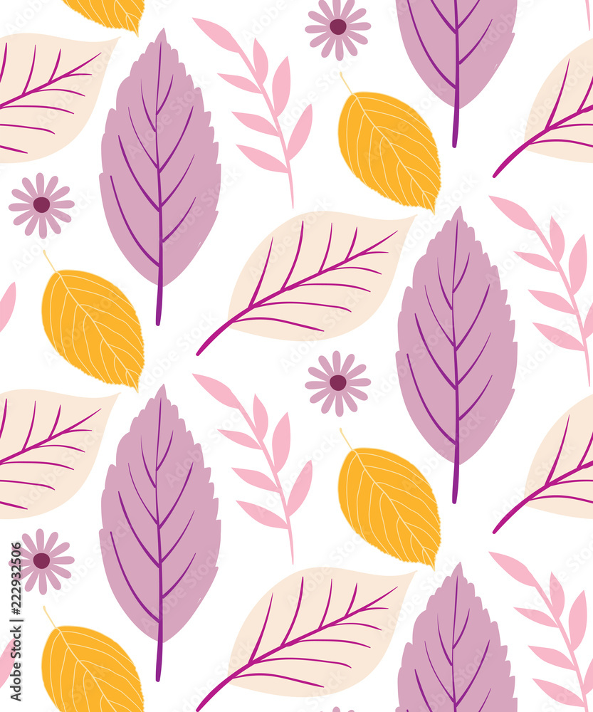 Autumn pattern leaves background
