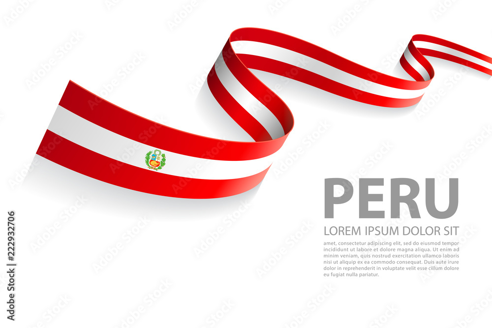 Vector Banner with Peru Flag colors