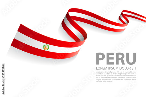 Vector Banner with Peru Flag colors