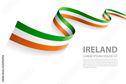 Vector Banner with Ireland Flag colors
